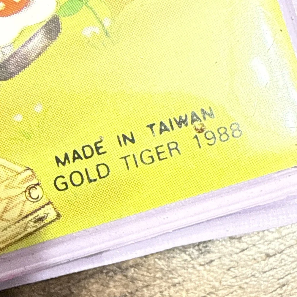 Vintage Gold Tiger Mirror Pencil Notebook Keychain 80s Puppy Dog 1988